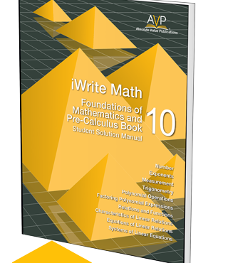 Foundations of Mathematics and Pre-Calculus Mathematics Grade 10 Student Solutions Manual